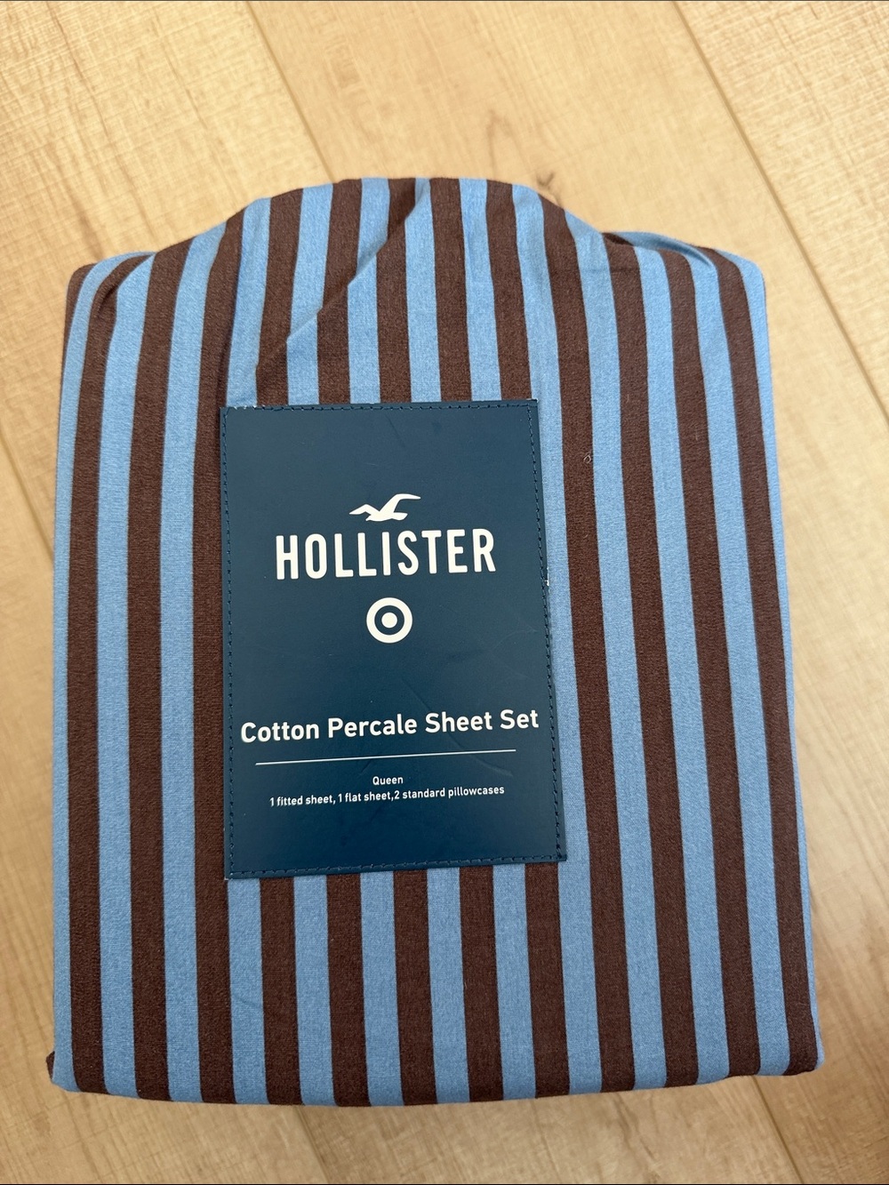 Hollister X Target Cotton Percale Sheet Set-NEW- Queen